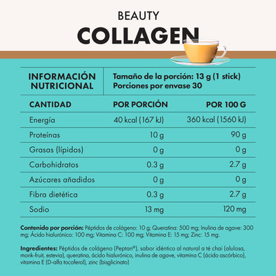 BEAUTY • Colágeno para cabello, piel y uñas • Chai