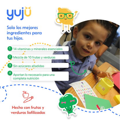 Refill de yujü: Vitaminas diarias para niños