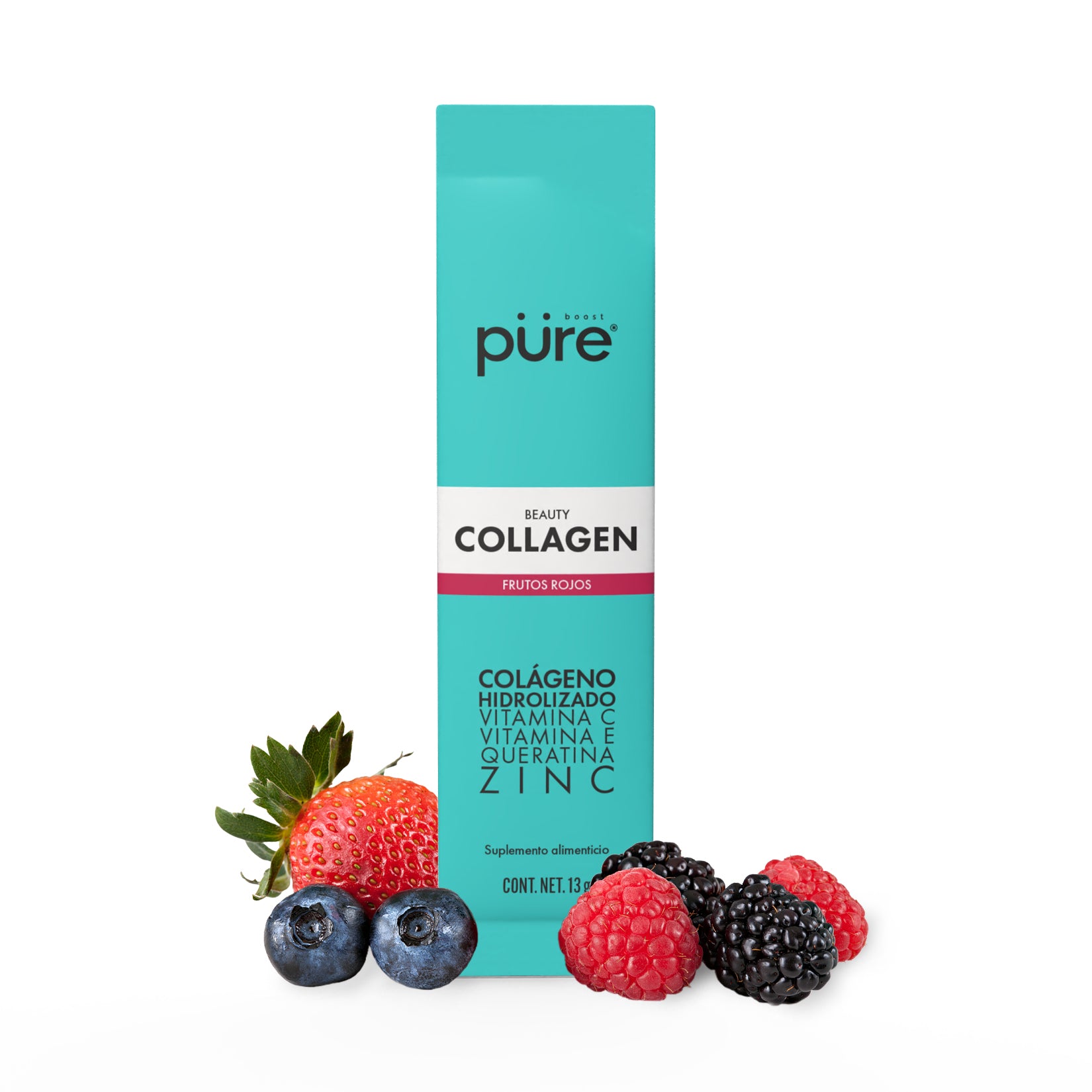 BEAUTY • Colágeno para cabello, piel y uñas • Frutos Rojos